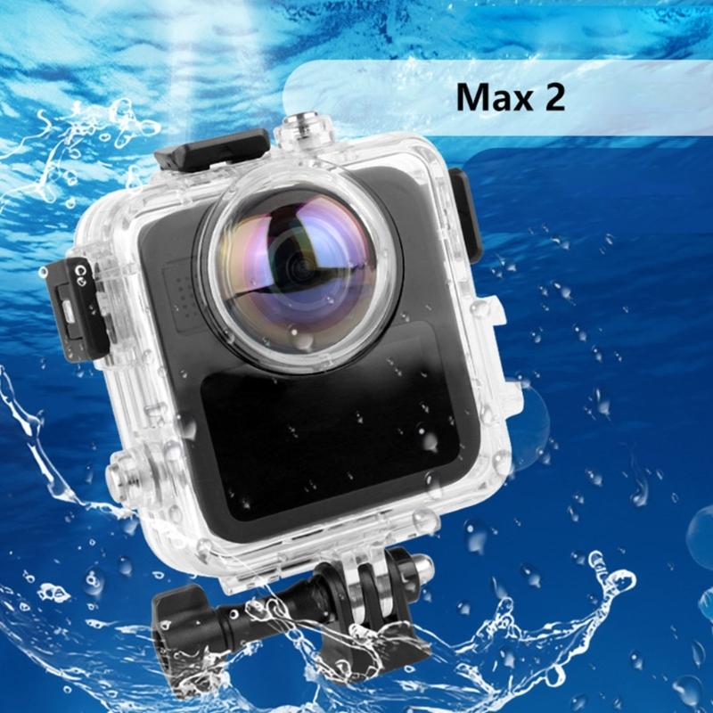 Visible Housing For Max2 Action Camera Diving Case Pressure Proof Structure Shell Universal 2Prong Interfaces Mount