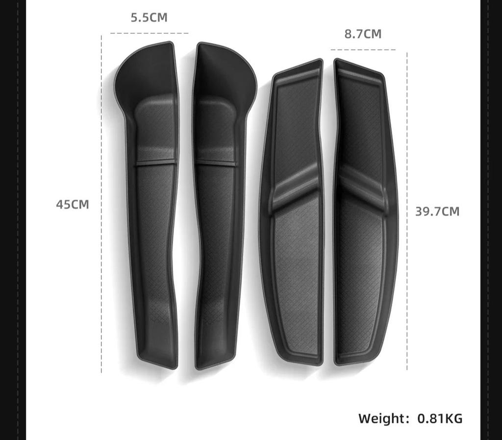 for Tesla Model Y 2025 Car Door Side Storage Box Front Rear Door Handle Storage Tray Container Organizer Accessories