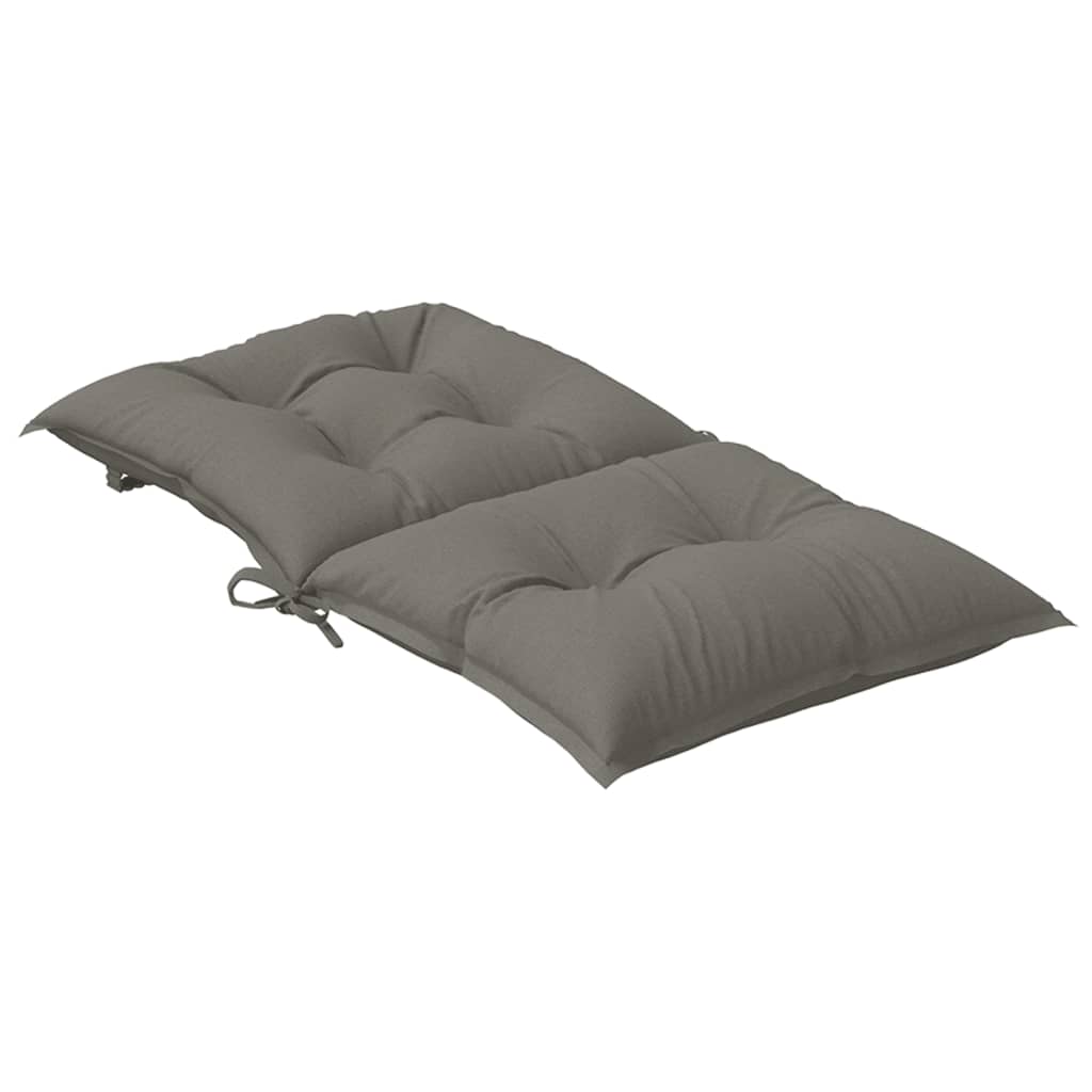 Low Back Chair Cushions 4 Pcs Dark Grey 100 X 50 X 7 Cm Fabric
