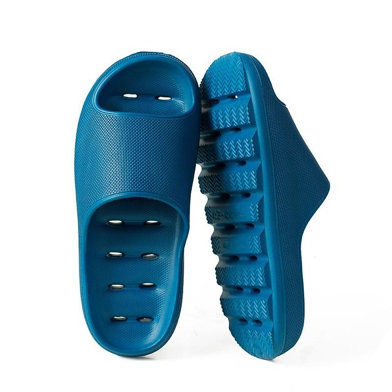 Thick bottom bath bathroom slippers men's summer home indoor soft bottom home quick drying water leakage hollow cool slippers women