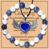 2 Piece Stylish Jewelry Set, Balancing Mood Bracelet Sodalite and Aquamarine Beaded Bracelet for Any Occasion
