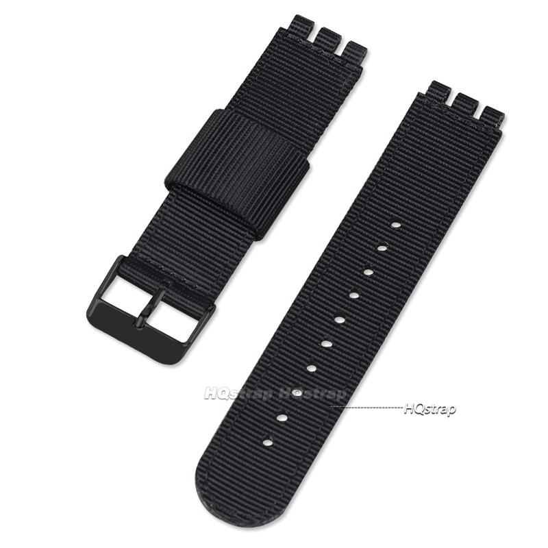 Cinturino da Polso in Pelle di Nylon per Orologi SWATCH Serie Cinturino di Ricambio in Tela 17mm 19mm 20mm Cinturino da Polso Uomo Donna Accessori Braccialetto