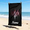 Custom Name Batman Saga Stylish Digital Printing Beach Towel Quick‑Drying Absorbent Blanket for Beach Pool Gym Travel