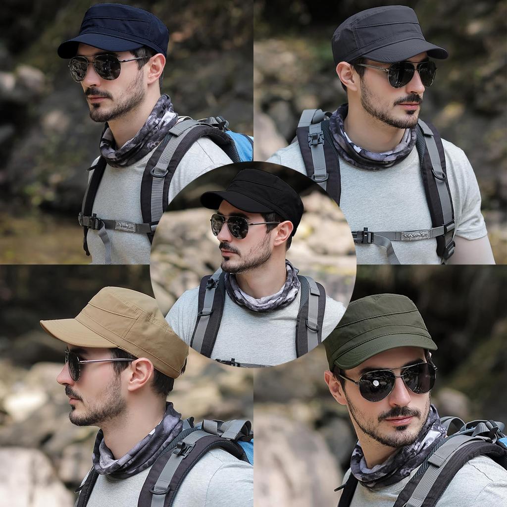 Dunluluoyin Work Casual UV Solid Perfect for and Outdoor Light Gray Men's Cap, Hat, Protection, Lightweight, Breathable, Quick-Drying, Summer, Color,