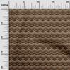 oneOone Cotton Flex Brown Fabric Chevron Diy Clothing Quilting Fabric Print Fabric By Yard 40 Inch