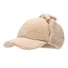 Baseballcaps i lammeull Varm lue Damepluss Ensfarget Høst Vinter Ørebeskyttelseslue