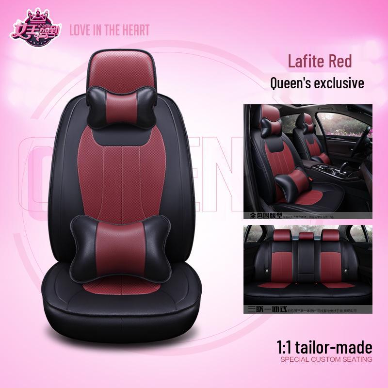Universal Full Leather 3D Surround Car Seat Cushion - All-Season Protection