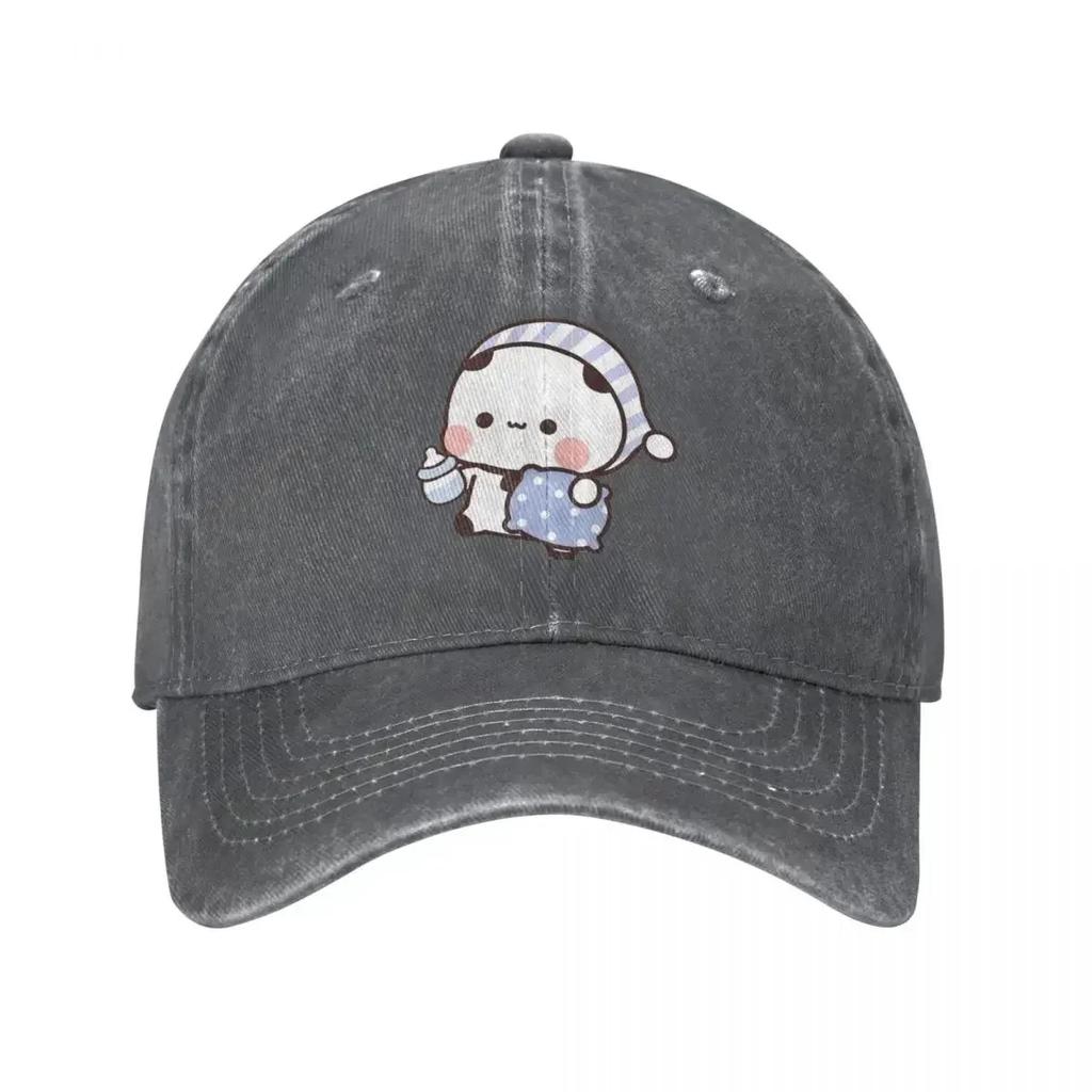 Dudu Sleep Unisex Women Baseball Caps Panda Bear Distressed Denim Hats Cap Vintage Outdoor Summer Adjustable Fit Sun Cap