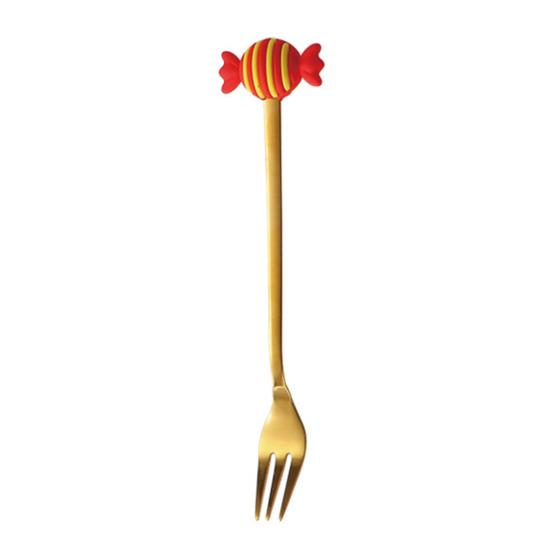 Christmas Fork/Spoon Durable Stainless Cute 3D Steel with Christmas J