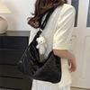 Spacious Casual Shoulder Bag For Women 2024 Trendy Solid Color Tote Style With Zipper Closure