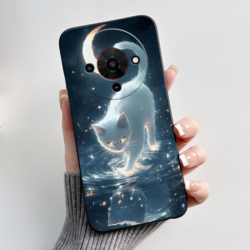 Cute Cartoon Case For ZTE Blade A76 5G Z2469N Capa Funda Printing Shell Protective Cover Soft Silicone Black Casing Coque