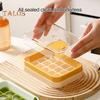 Ice Cube Tray with Lid 15 Cubes Ice Grid Easy-Release Silicone Bottom Stackable Ice Trays for Freezer