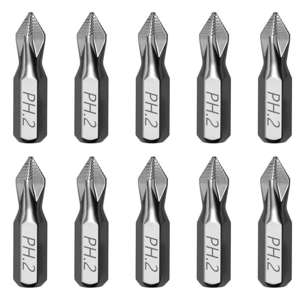Pack Of 10 Antislip Impact Resistant 25mm Magnetic Screwdriver Bit For Wood Enhances Durability And Precise Home Repairs