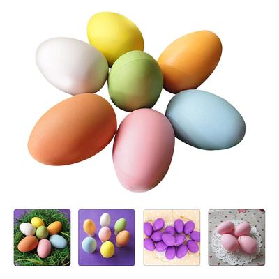 12 Pcs Ostern Eier DIY Liefert Anhänger Kunststoff Huhn Dekoration Hand Gemalt Simulation