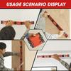 Folding Level, 5 Sections Foldable Level Measuring Woodworking Tool for Various Corners Stairs,Accurate Multi-Angle Measurement Magnetic Aluminum