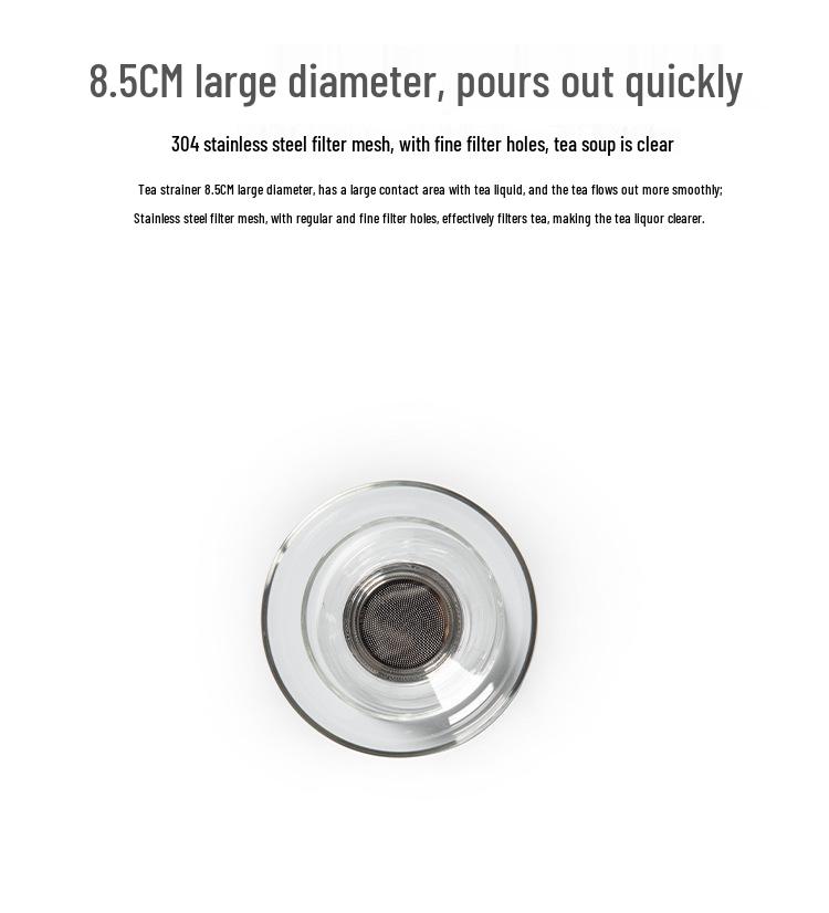 Nanshan Mr. Lingbi Glass Tea Filter Set: Creative Glass Strainer for Kung Fu Tea Ceremony.