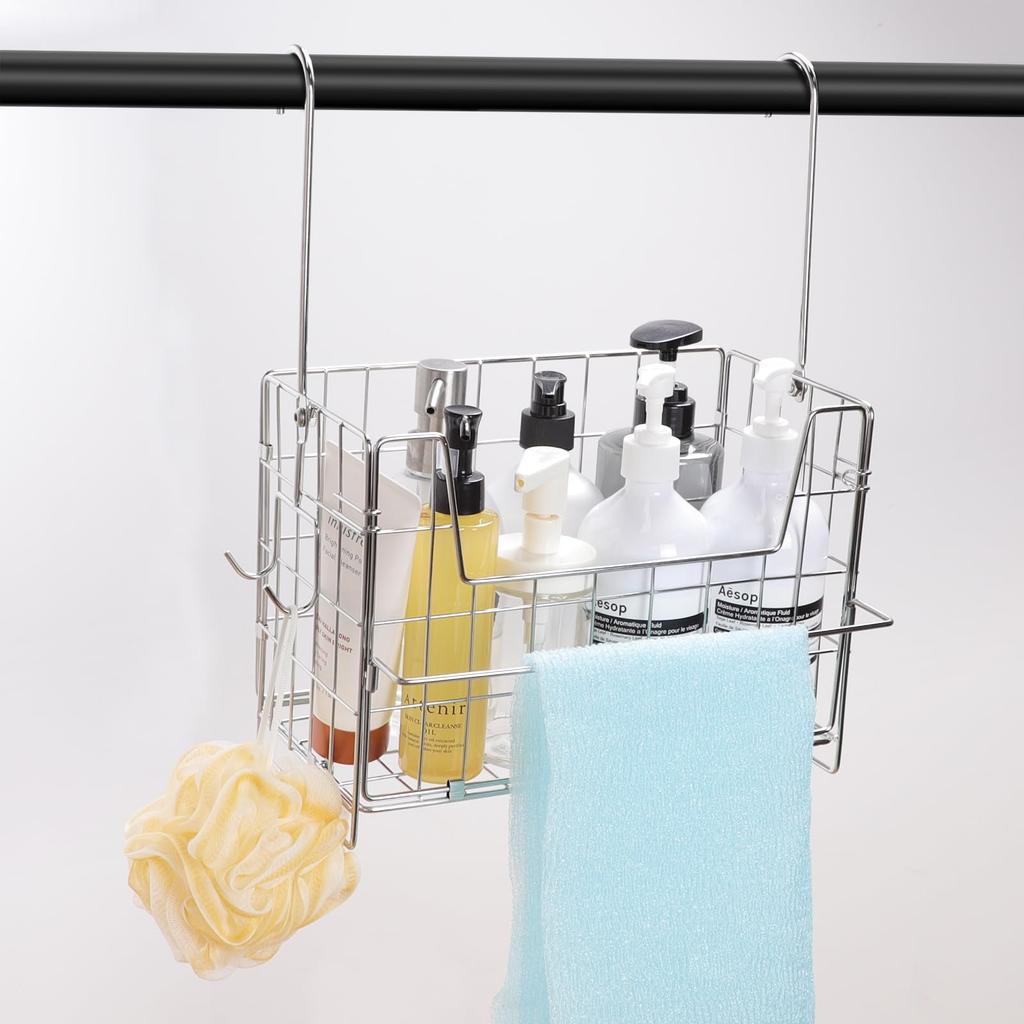 Keydol Hanging Bath Basket your bath Bathroom bath storage hanging stainless can be hung on a towel hook shower basket bath hanging bath bathroom
