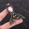 Pink Opal Gemstone Pendant Copper Wire Wrapped Pendant Fish Pendant Designer Copper Jewelry Handmade Pendant Elegant Jewelry Gift For Mother