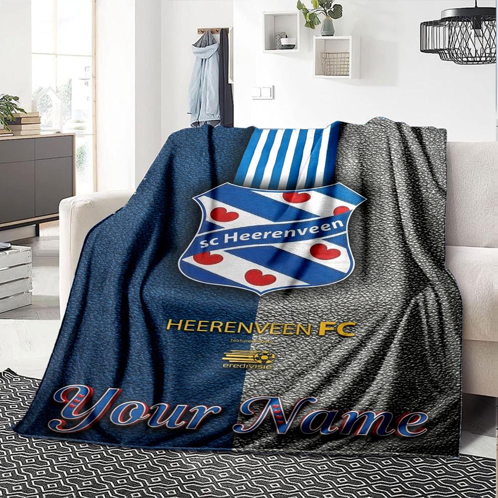Name Custom Heerenveen Print Flannel Blanket High Quality Warm Comfortable Cover for All Seasons Perfect for Gifts Home Decor