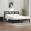 VidaXL Bed Frames Black Solid Pine Wood 200x200 Cm 3105819