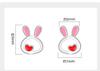 Real 925 Silver Kids Earring New Cute Heart Rabbit Stud Earrings For Daughter Girls Fine Jewelry Gift DG0193