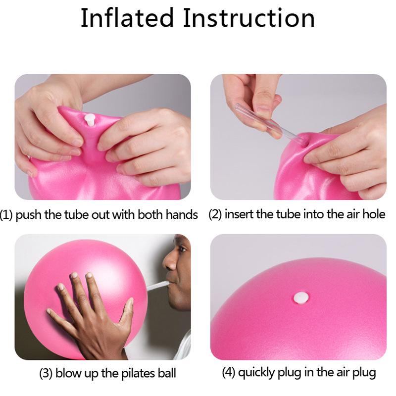 25cm Wheat Straw Pilates Yoga Ball - Balance Fitness for Kids & Pregnant Women