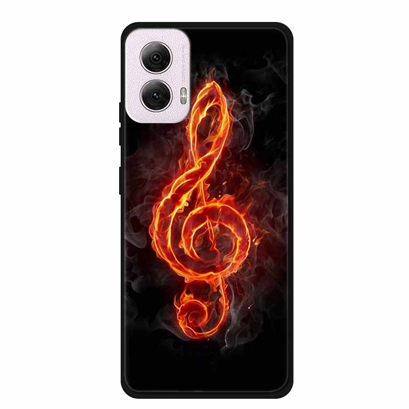 For Moto G Power 2024 Case TPU Animals Soft Silicone Phone Cases For Motorola G Power 2024 5G Wolf Protector Original Back Cover