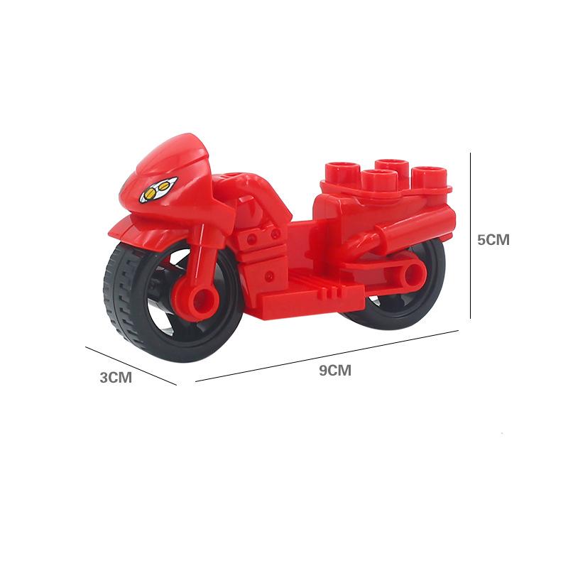 Big Size Building Blocks Sports Car Bus Jeep Truck Accessories Bricks Compatible with Duplos Children DIY Parts Kids Toys Gift