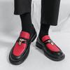 Men's Shoes Spring Dress Business Leather Shoes Men's Casual Leather Shoes Golden Lock Wedding One Pedal Loafers