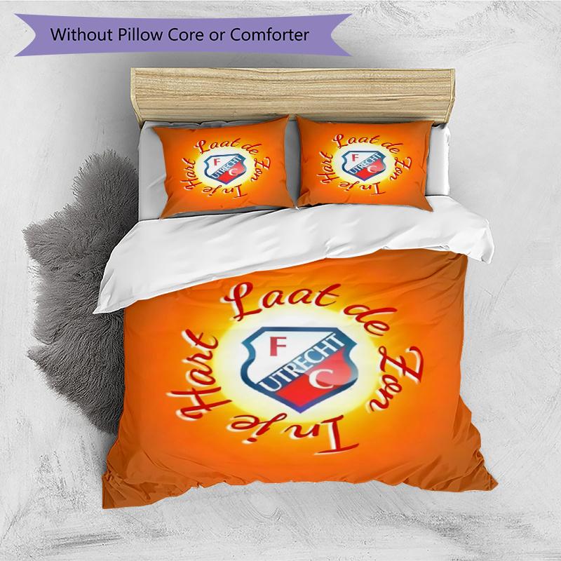 3pcs Duvet Cover Set (1*Duvet Cover + 2*Pillowcase, Without Core), FC Utrecht Print Bedding Set, Bedroom Decor, All‑Season, Gift