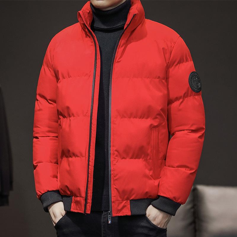 Jaqueta Acolchoada Masculina Nova Acolchoada Espessa Curta Gola Alta Solta Maré Nacional Roupas Acolchoadas Roupas de Inverno Masculinas
