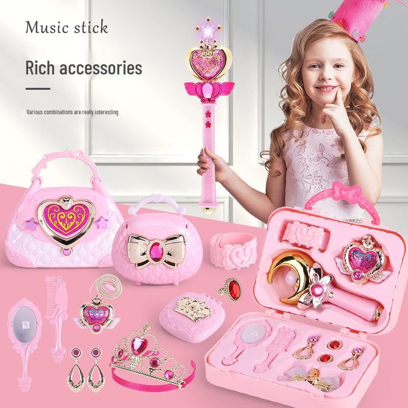 LED Light-Up Fairy Princess Wand with Music - Magical Toy for Girls