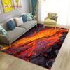 3D Volcano Lava Magma Area Rug Large,Carpet Rug for Living Room Bedroom Sofa Doormat Decoration,Kid Game Play Non-slip Floor Mat