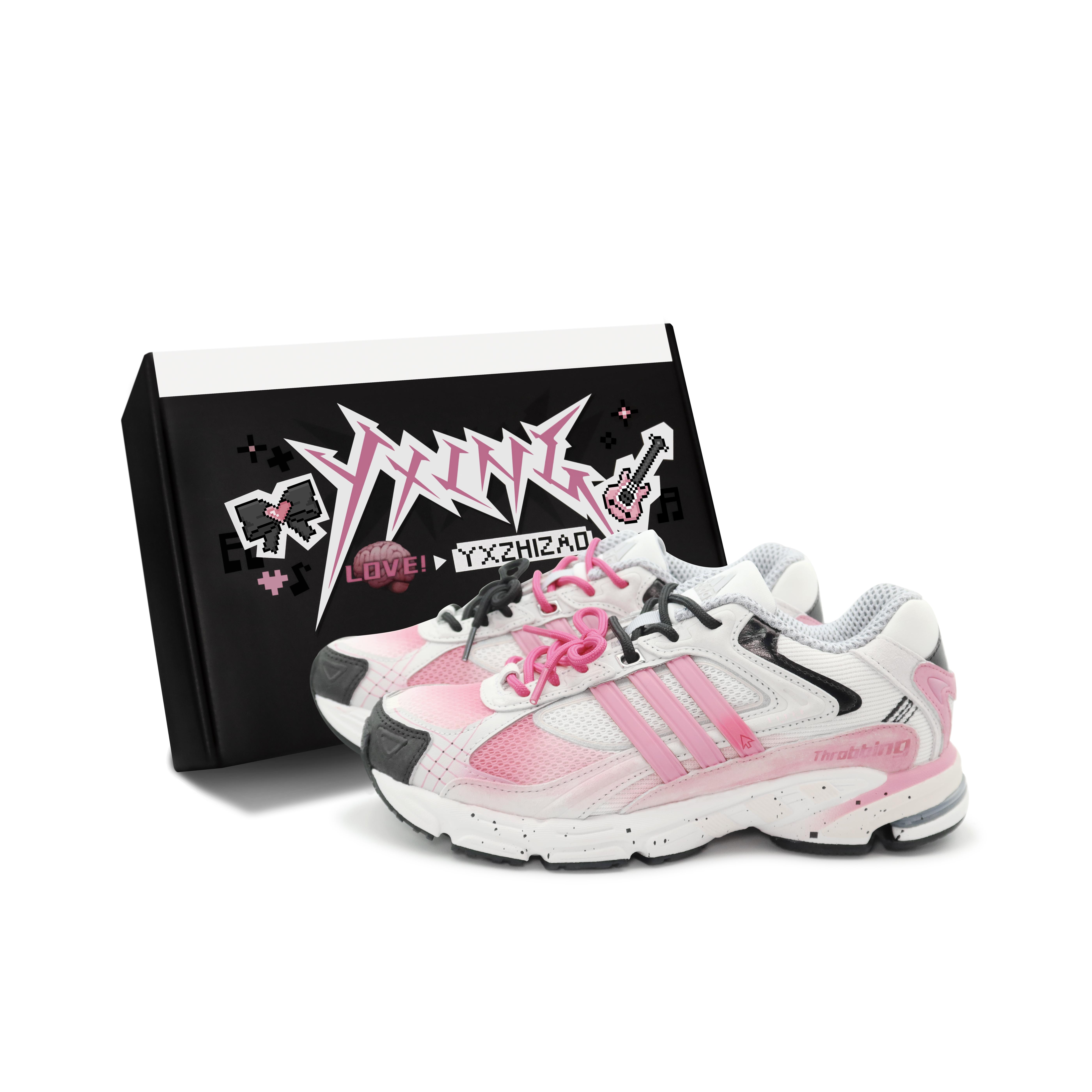 

Adidas Originals Response Slip Resistant Abrasion Resistant Low top Running Shoes Unisex Black Pink GZ1562(Team186-S-BOX) 43⅓