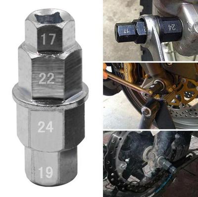 Portable Motorcycle Front Wheel Spindle Wrench Socket Universal Hexagon Socket Hand Tool Accessories for Motorbike Front Wheel