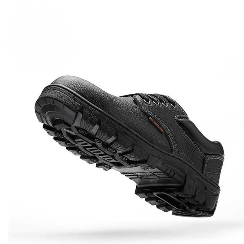 Durable PU Leather Safety Shoes Work Boots Anti Impact Anti Puncture Custom Labor Protection for Men Women