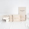 24/50/100Sets Custom Logo 9x9x2.5cm Jewelry Drawer Box 8x8cm Microfiber Strip Bags Can Debossed Logo For Earrings Rings Necklace