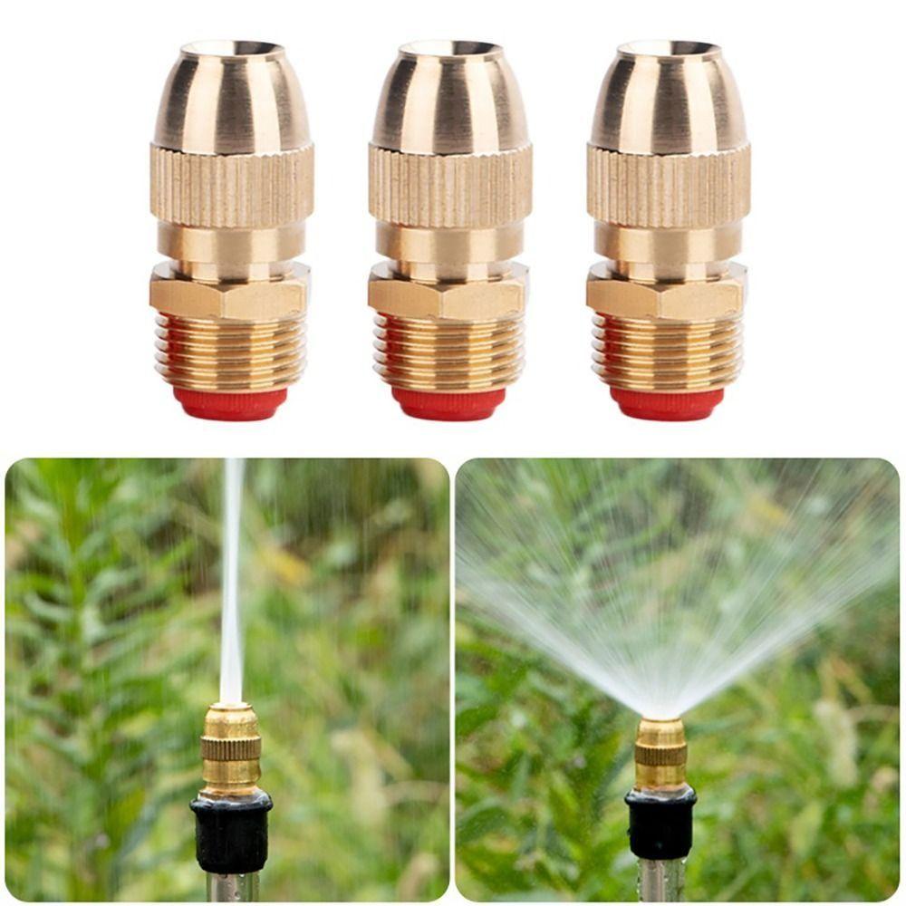 New Adjustable Atomizing Sprinkler Nozzle Brass G1/2 Misting Nozzle Drip Irrigation Garden Watering