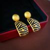 Medieval vintage earrings, court style niche high-end stud earrings Internet celebrity retro earrings jewelry women