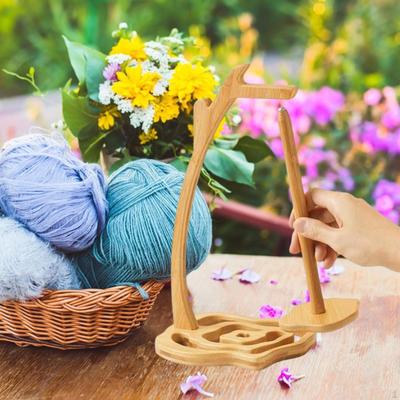Bambu İplik Tutucu Toplar Stand Alet Sarkaç İplik Kadınlar İçin Örgü DIY
