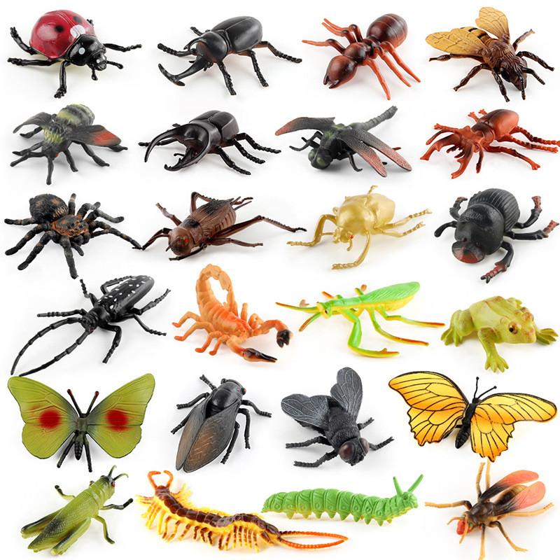 Realistic Pvc Insect Model Set Featuring Beetles Butterflies Ladybugs Caterpillars And More