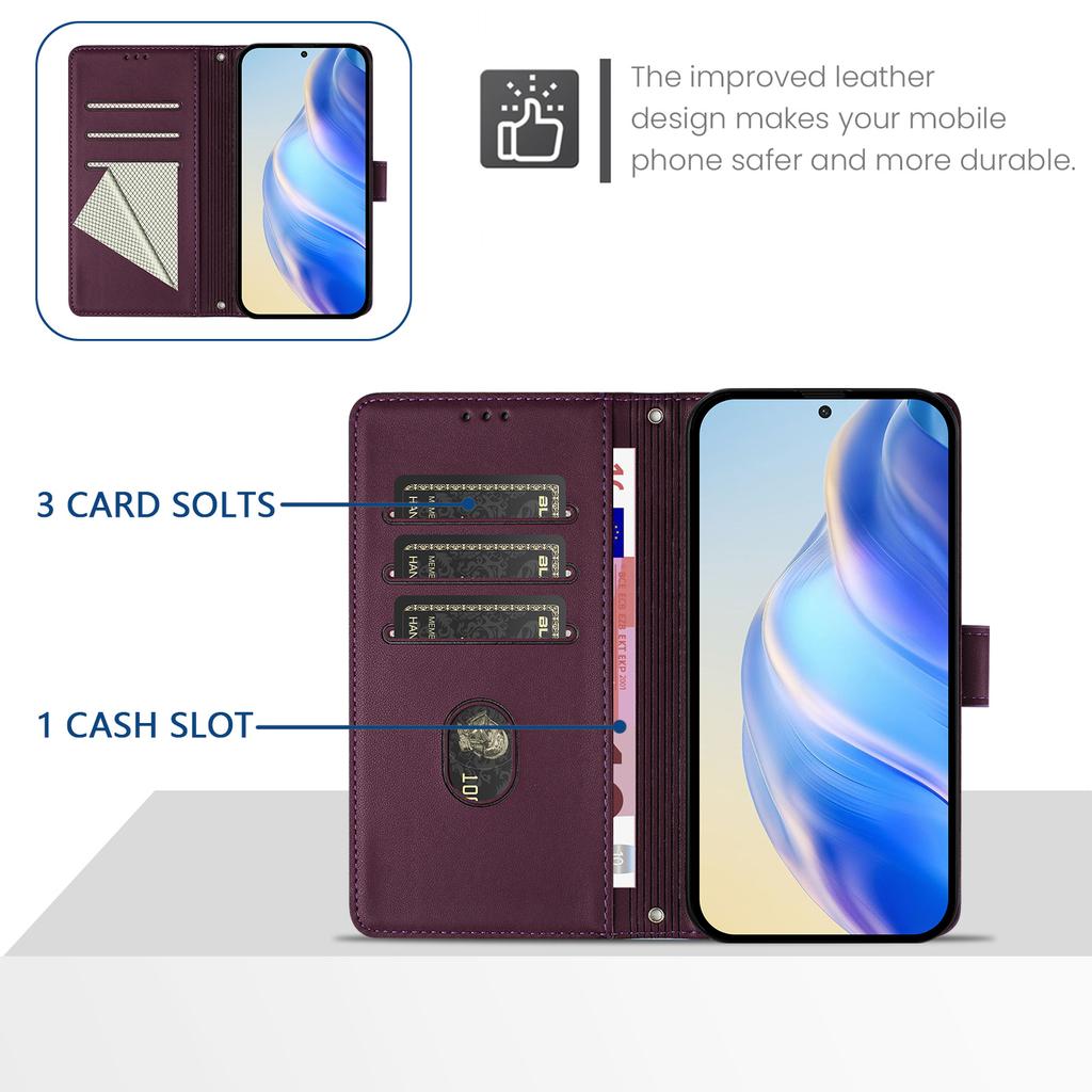 Leather Case Wallet Durable RFID Blocking Card Holders Shockproof Kickstand Protective Flip Cover For ITEL S25 Ultra S24 A50C A80 S17 P38 A50 A48 RS4