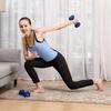 SONGMICS Set of 2 Dumbbells, 2 x 2.5 Non-Slip Neoprene Hand Weights with Matte Finish, Home Workout, Fitness Training Exercise, Blue
