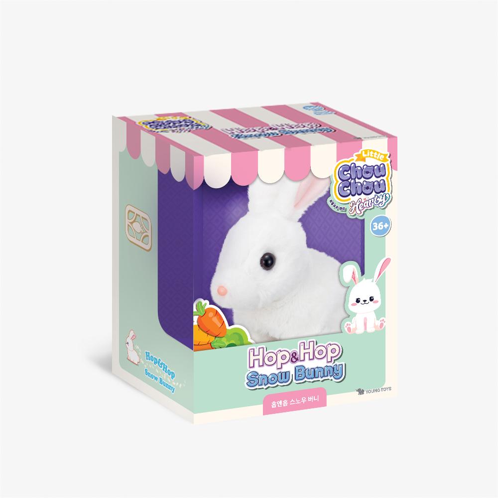 Young Toys Little Chou Chou Hearty Hop & Hop Snow Bunny Plush Toy