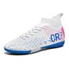 High-Top Football Shoes Cr7Tf Broken Nails Artificial Turf Ag Nails Leather Feet Boys And Girls Students Training Shoes