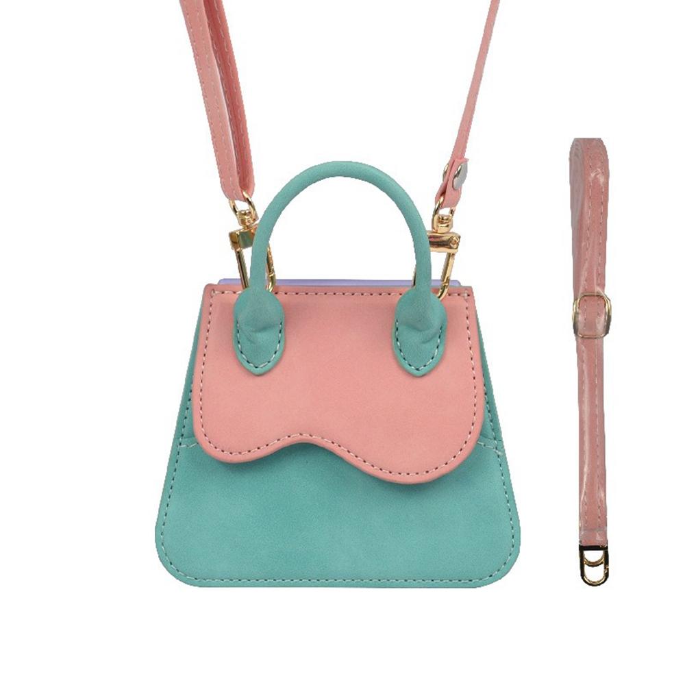 

For Samsung Galaxy Z Flip5 5G Case with Shoulder Strap Card Slot Leather+PC Phone Handbag A