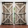 Light Colour Wooden Door Curtain for Home Decor - Rod Pocket Window Treatment for Bedroom   Kitchen   Living Room