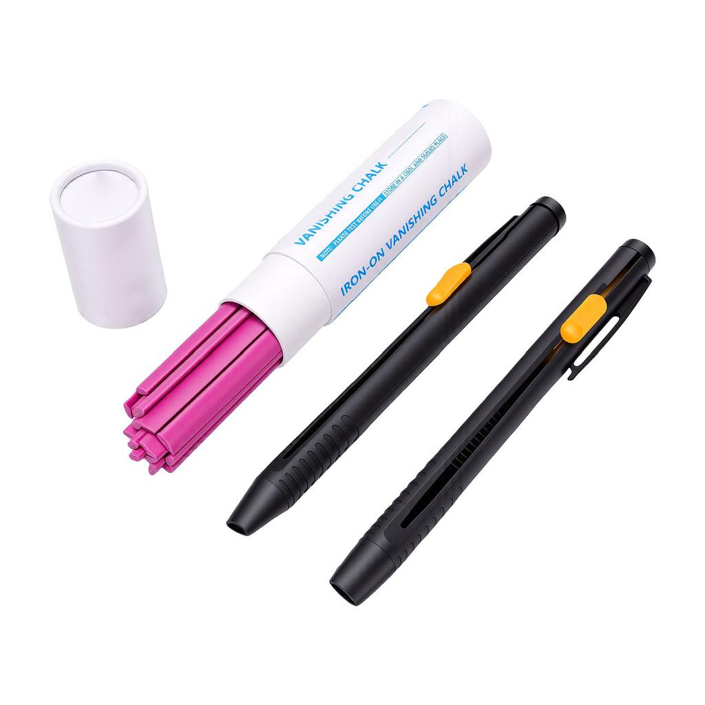 2PCS Heat Erasable Pens Retractable Sewing Fabric Marker Pencil for Quilting Tailoring