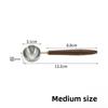 Stainless Steel Walnut Wood Handle Spoon Multi-purpose Measuring Tool for Coffee Bean Milk Powder Kitchen Baking