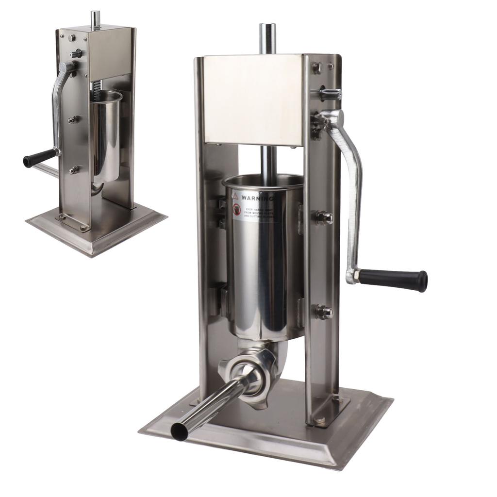 Mașină Manuală de Făcut Cârnați 2L Inox Verticală Mașină de Umplut Cârnați Handmade cu
